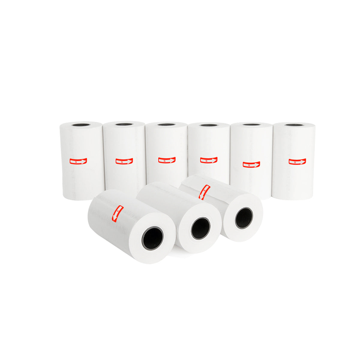57×40mm thermal paper roll with smooth surface, suitable for POS printers receipts and barcode printing
