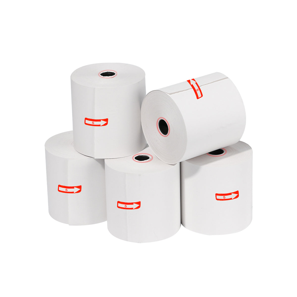 80×70mm thermal paper roll for POS machines, high-quality ink-free printing with clear durable results