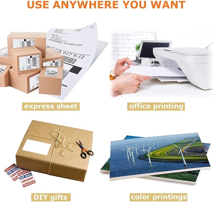 blank printable labels a4 multipurpose sticker paper for office shipping crafting