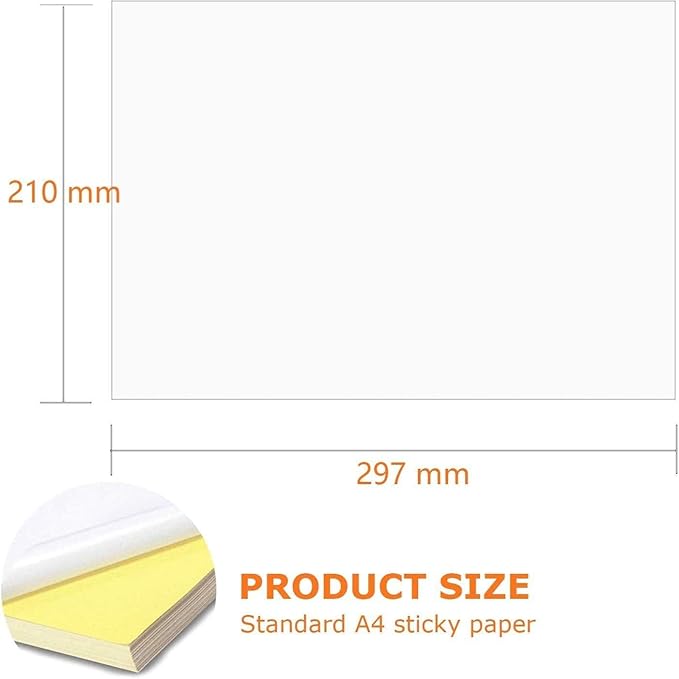 a4 size label sheets 210x297mm printable sticker paper for office labeling