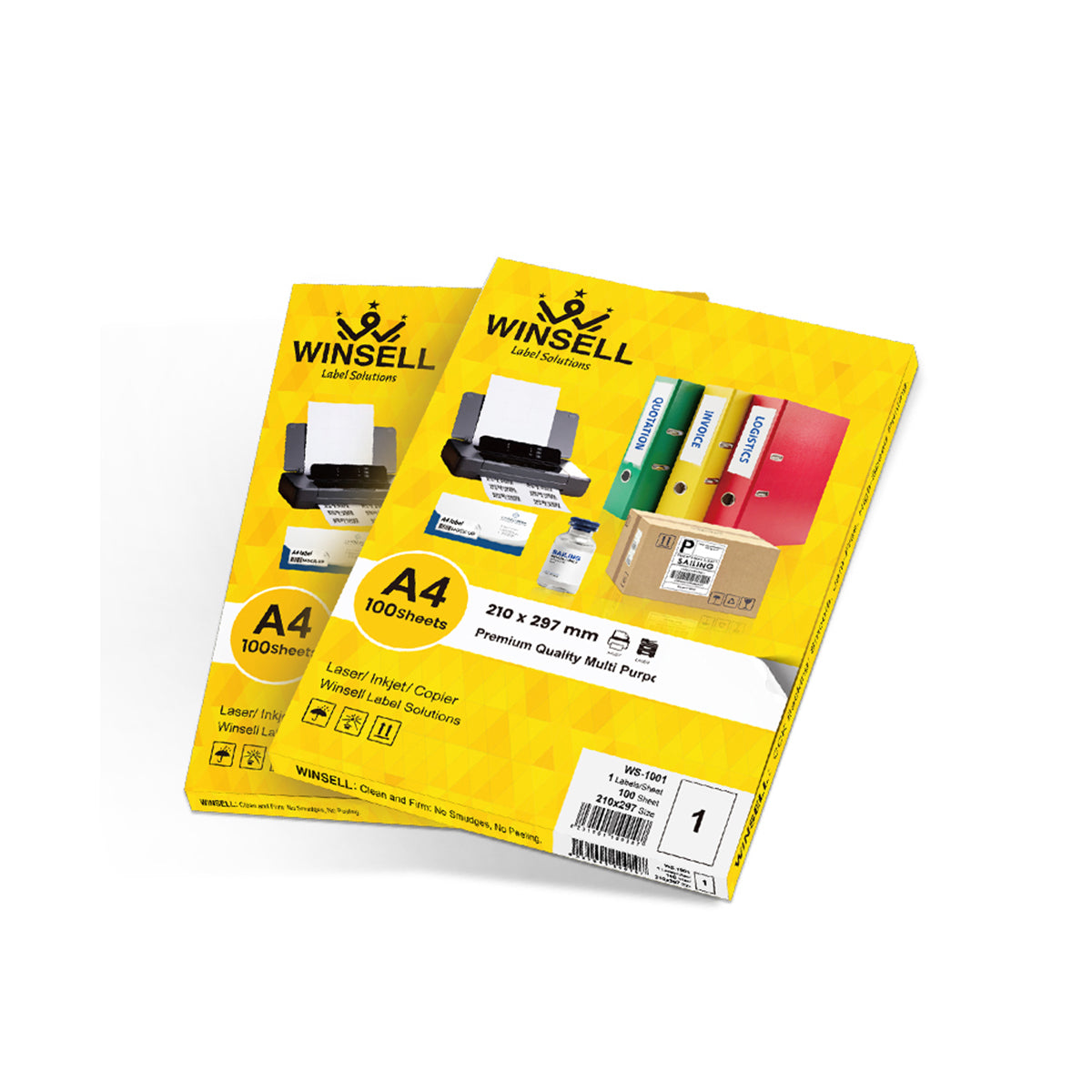 a4 printable labels sticker paper 100 sheets for inkjet and laser printers